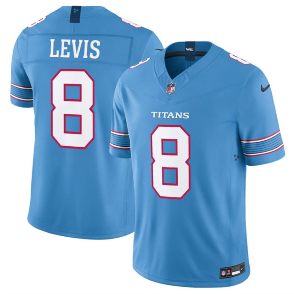 Can Select Mens Youths  Will Levis Light Blue Stitched Jersey Vapor